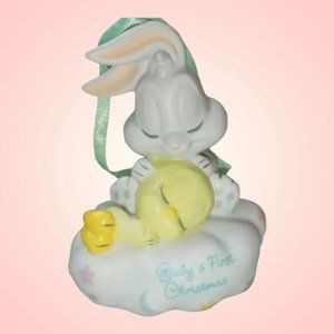 Hallmark Keepsake Ornament Baby’s First Christmas Tweety and Bugs 2001 Collector